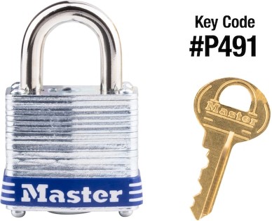 Commercial Keyed Padlock, 1-1/8-in Wide x 9/16-in Shackle Keyed Alike to P225 Key Code