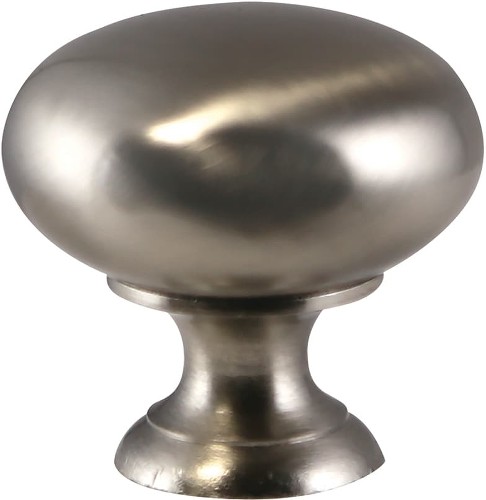 1-3/16-in Satin Nickel Round Traditional Cabinet Knob 5 -Pack