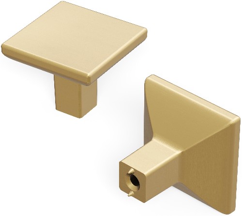 Skylight Champagne Bronze Square Contemporary Cabinet Knob 10 -Pack