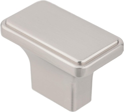 Nepoli series 1-1/2-in Brushed Nickle Rectangular Contemporary Cabinet Knob 20 -Pack
