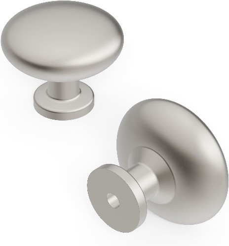 Transitional 1-1/8-in Satin Nickel Mushroom Transitional Cabinet Knob 10 -Pack