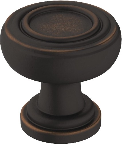 Ville 1-1/8-in Oil Rubbed Bronze Round Traditional Cabinet Knob