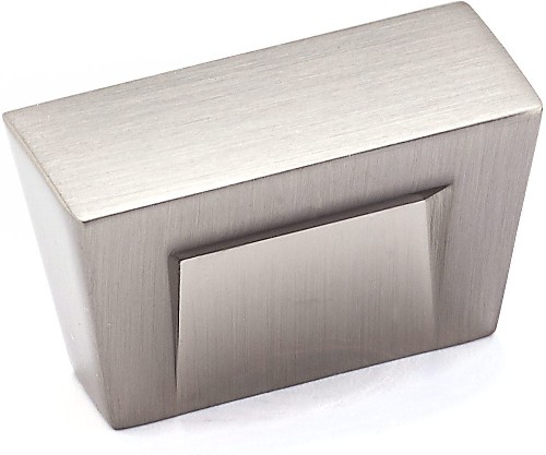 Malba 1-3/16-in Brushed Nickel Rectangular Contemporary Cabinet Knob