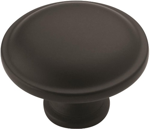 Everyday Heritage 1-1/4-in Matte Black Round Traditional Cabinet Knob 25 -Pack