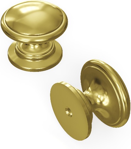Williamsburg 1-1/4-in Polished Brass Mushroom Farmhouse Cabinet Knob 10 -Pack