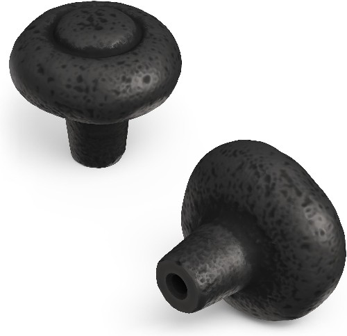 Refined Rustic 1-1/4-in Rustic Iron Mushroom Craftsman Cabinet Knob