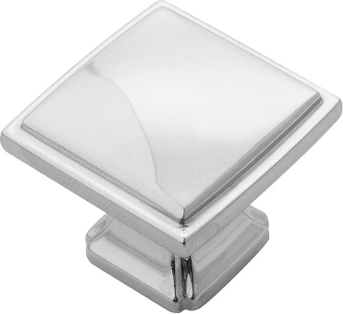 Bridges Chrome Square Traditional Cabinet Knob