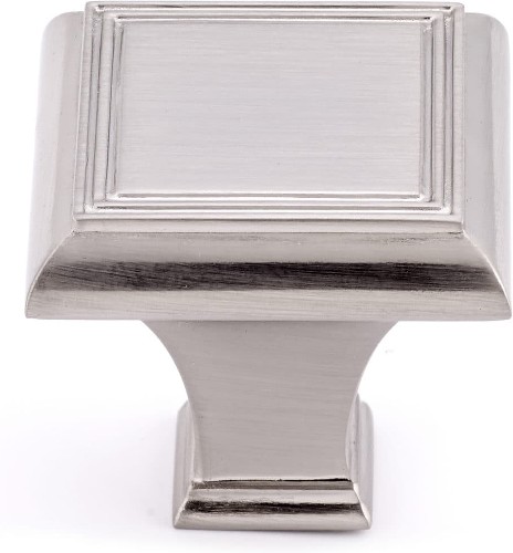 Beauharnois 1-3/8-in Brushed Nickel Square Traditional Cabinet Knob