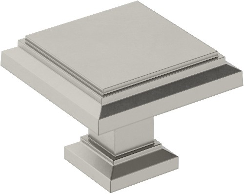 Appoint 1-1/4-in Satin Nickel Square Traditional Cabinet Knob