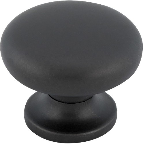 1-3/8-in Matte Black Mushroom Contemporary Cabinet Knob
