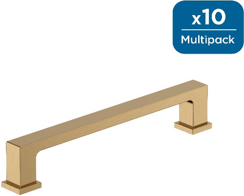 Bridgeport 5-1/16-in , 128mm Center to Center Champagne Bronze Cylindrical Bar Drawer Pull 10 -Pack