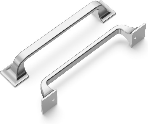 Forge 5-1/16-in , 128mm Center to Center Satin Nickel Rectangular Handle Drawer Pull 10 -Pack