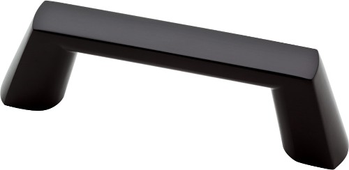 Soft Modern 3-in , 76mm Center to Center Matte Black Rectangular Handle Drawer Pulls