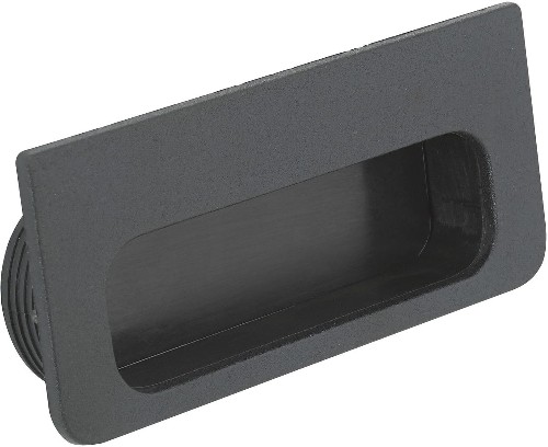 Matte Black Novelty Recessed Drawer Pulls