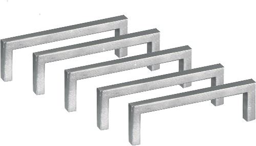 Portico 3-7/8-in , 96mm Center to Center Stainless Steel Dual Mount Rectangular Bar Appliance Drawer Pulls 5 -Pack
