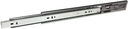 24-in Soft Close Side Mount 75-lb Load Capacity Silver Drawer Slide 2 -Pieces