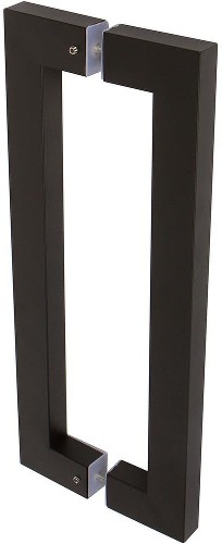 Matte Matte black Indoor Single Barn door handle