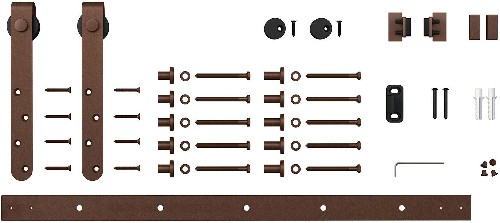 72-in Oil-rubbed Oil Rubbed Bronze Indoor Top mount Single Barn door hardware kit
