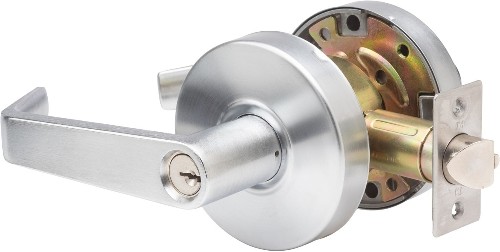GAL Commercial Grade 2 Lever Brushed Chrome Interior/Exterior Storeroom Door Handle