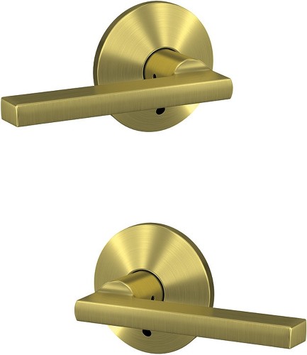 Custom Custom Latitude - Kinsler Satin Brass Interior Hall/Closet Dummy Door Handle