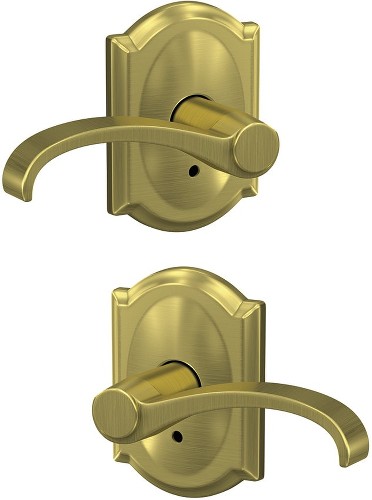 Custom Whitney - Camelot Satin Brass Interior or Bed/Bath Hall/Closet Combined Door Handle