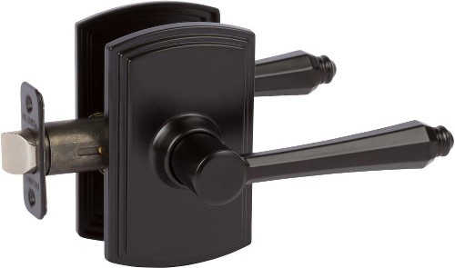 Florini Edged Bronze Interior or Exterior Bed/Bath Hall/Closet Passage Door Handle