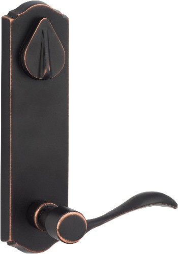 Ridgecrest Mountain Sandstone Vintage Bronze Interior or Exterior Single-Cylinder Deadbolt and Keyed Entry Door Handle Combo Pack