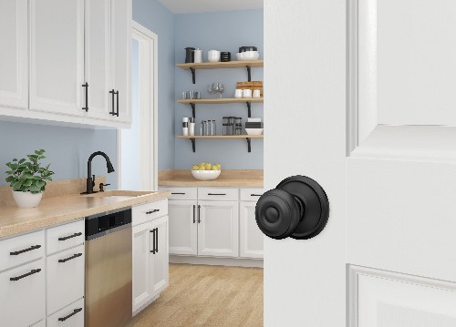 Georgian Matte Black Door Knob Collection