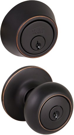 Cambridge Cambridge Oil Rubbed Bronze Interior Single-Cylinder Deadbolt and Keyed Entry Door Knob