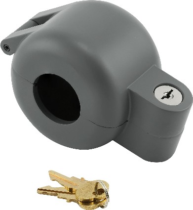 Gray Exterior Bed/Bath Hall/Closet Keyed Entry Door Knob