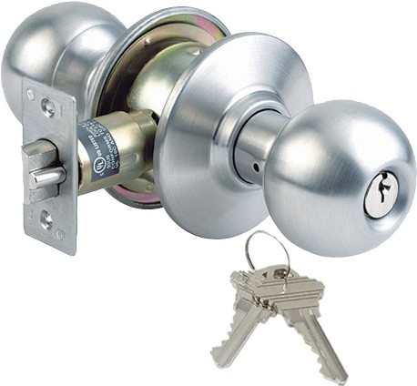 Keyed Alike Grade 3 Entry Door Stainless Steel Exterior Keyed Entry Door Knob