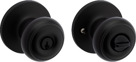 Rockbrook Matte Black Exterior Keyed Entry Door Knob
