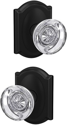 Custom Hobson - Camelot Matte Black Interior or Hall/Closet Dummy Door Knob