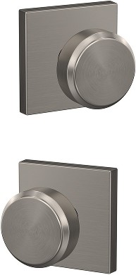 Custom Bowery - Collins Satin Nickel Interior or Bed/Bath Hall/Closet Combined Door Knob