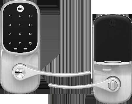 Assure Lever Electronic Satin Nickel Touchscreen Keypad Electronic Handle Lock