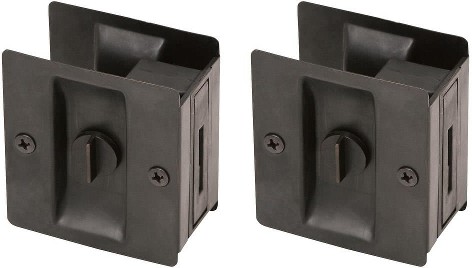 2 -Pack 2.65-in Venetian bronze Pocket Door Pull
