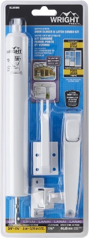 11-in Pool Enclosure Lanai Adjustable White Die-cast metal Hold Open Push-button screen/storm door hardware kit