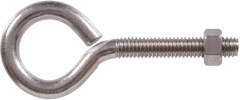 3/8-in 3/8-in x 3-5/8-in Stainless Exterior Coarse Thread Eye Bolt 4 -Count