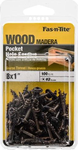 Pocket Hole Screws #8 x 1-in Bronze Interior Pocket hole screws ( 100 -Per Box )