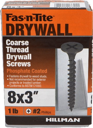 #8 x 3-in Bugle Coarse Thread Drywall Screws 1-lb ( 77 -Pack )
