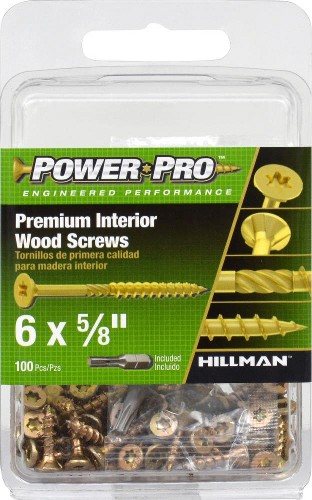 #6 x 5/8-in Yellow zinc Interior Trim screws ( 100 -Per Box )