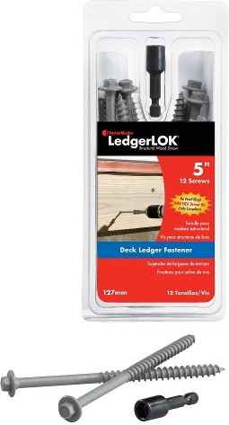 5-in Gray Ecoat Hex -Head Interior/Exterior Structural wood screws 12 -Pack