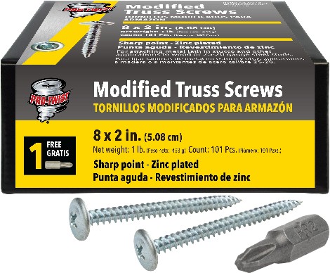 #8 x 2-in Phillips -Drive Self-tapping Lath Screws 101 -Count
