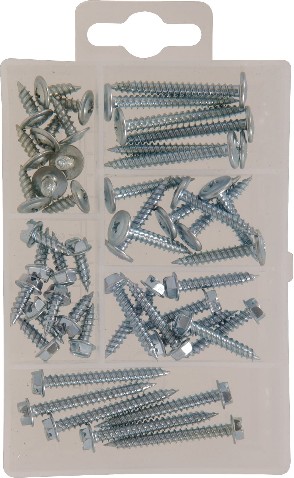 5.7 Inch Silver Screws Lath screw assortment kit Kit 48 -Pack