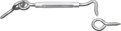 3/8-in x 11-in Aluminum/Steel Hook and eye Turnbuckle