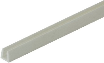 White 1/8-in Styrene Plastic U-Channel/C-Channel 36-in Lengths (Pack of 4)