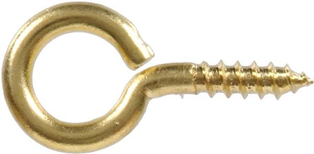 0.192-in Brass Brass Screw eye hook