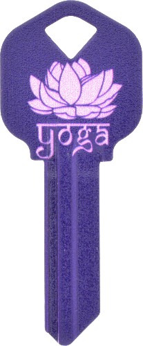 Yoga Decorative Key Brass House/Entry Key Blank
