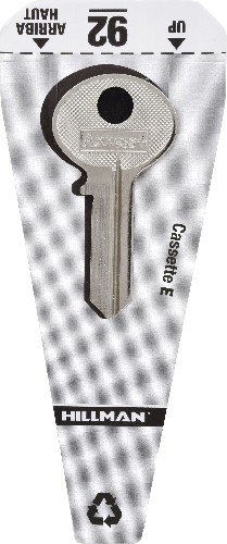 Nickel Plated #92 Brass Padlock Key Blank
