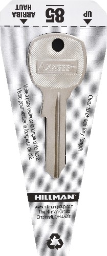 Nickel Plated #85 Brass Padlock Key Blank